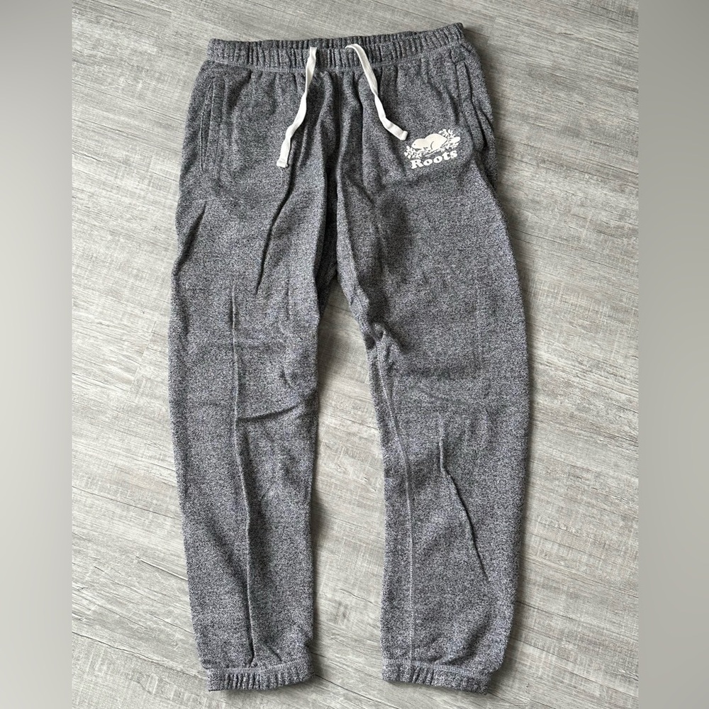 Roots Original Sweatpants / size M / salt & pepper